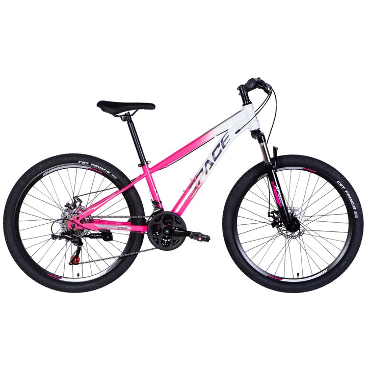 Bicicleta Mars 26", 145-170 cm, 21 viteze, Alb/Roz