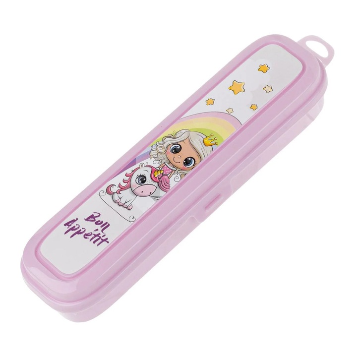 Cutie Tacamuri Roz Printesa Sirena pentru Copii 23.5x4.5x6cm