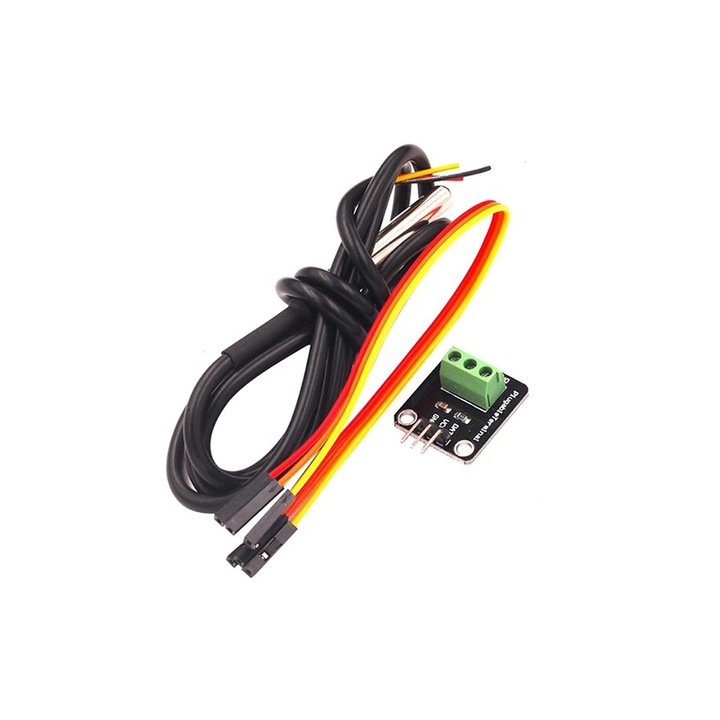 Hőmérsékletmérő modul DS18B20 és hermetikus rozsdamentes acél érzékelővel 1 méteres kábelen