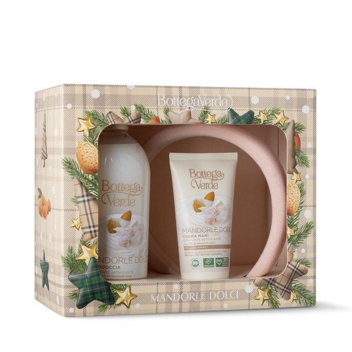 Testhidratáló és tisztító ajándék szett, édes mandula olajjal - Mandorle, 400 ML, 75 ML, Bottega Verde