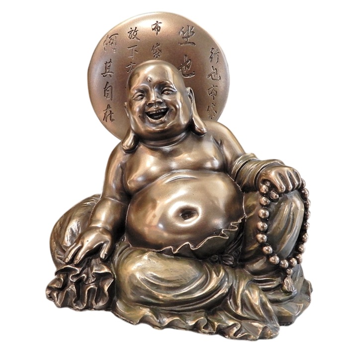 Figurina Buddha cu Yuanbao - Simbol al Prosperitatii si Linistii