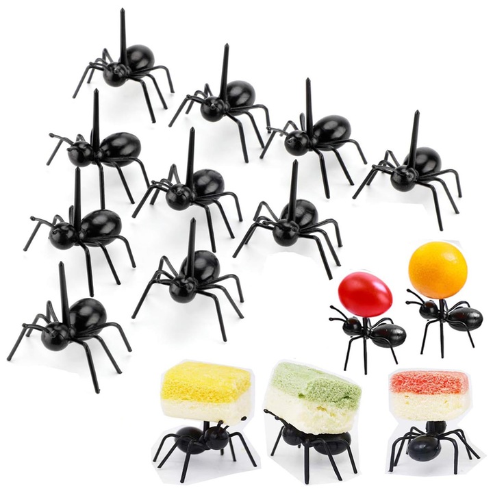 Furculite reutilizabile pentru deserturi din fructe, Enforose, set de 7, material de calitate alimentara, durabile, lavabile, potrivite pentru petreceri