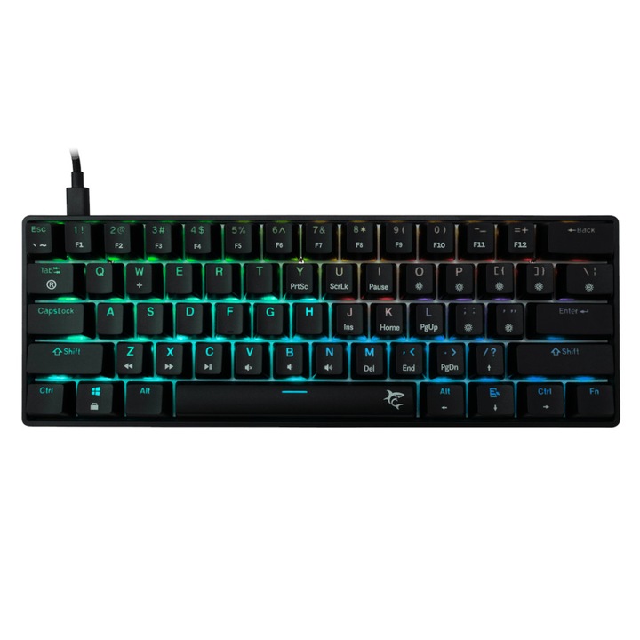 Механична игрална клавиатура White Shark Shinobi 2, Switch Brown, Black