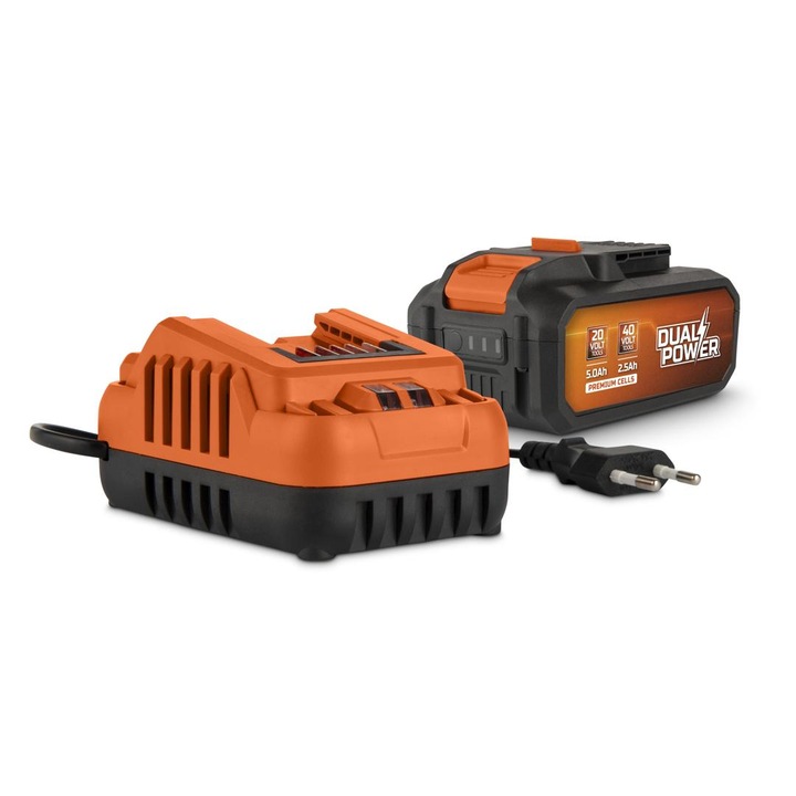 Set acumulator si incarcator Powerplus POWDP90640, 40v, 2.5Ah