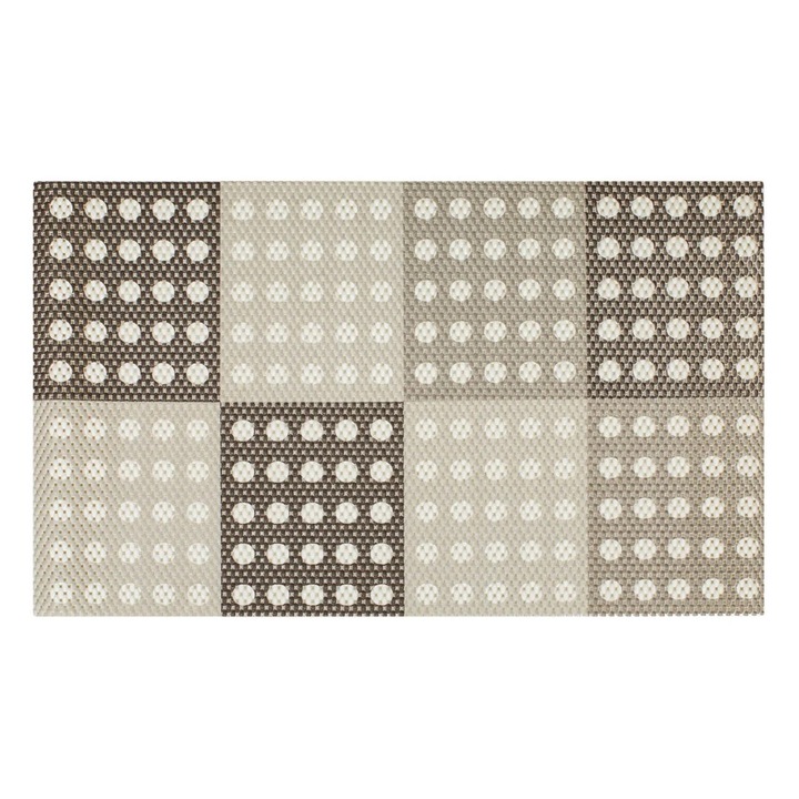 Beige Grey Dots csúszásgátló fürdőszőnyeg 50x80cm