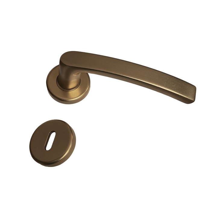 Maner usa Bati cu cheie pentru usi din lemn bronz