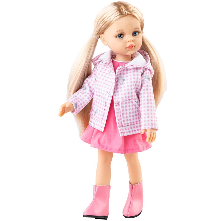 Rosa baba, 32 cm, rózsaszín árnyalatokba öltözve - Amigas, Paola Reina