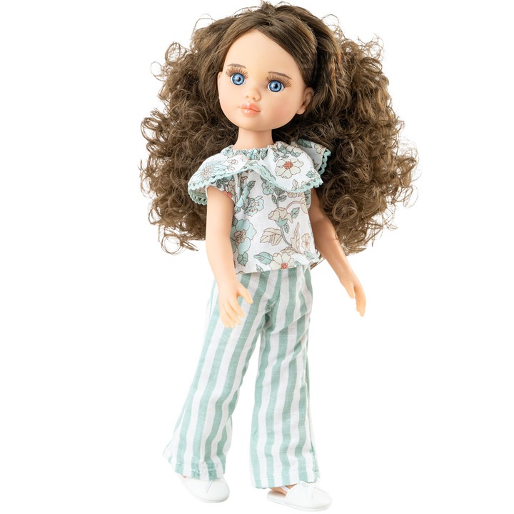 Carmen baba, 32 cm, csíkos nadrággal, Amigas, Paola Reina