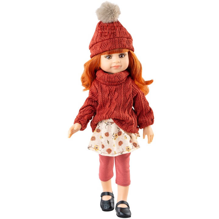 Cleo baba, 32 cm, pulóverrel és vörös hajjal - Amigas, Paola Reina