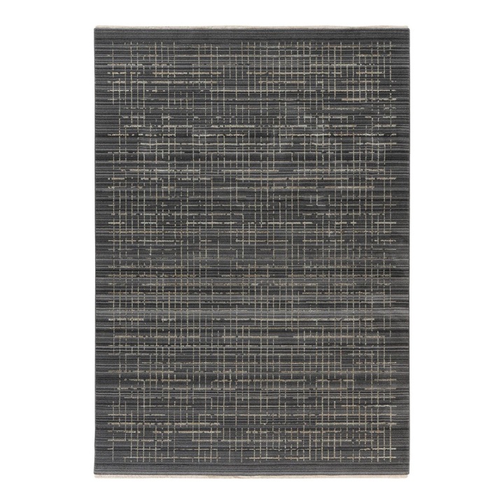 Covor Vogue 704, poliester, forma dreptunghiulara, 160x230 cm, gri