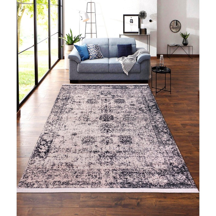 Covor 1599, tesatura de catifea, forma dreptunghiulara, 160x230 cm, multicolor