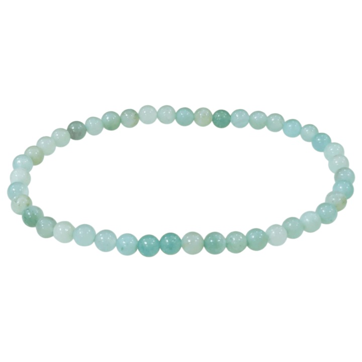 Bratara Amazonit Brazilia A, 4mm, pentru protectie si purificare