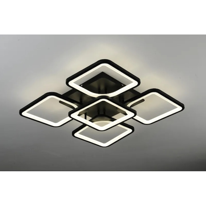 Lustra Sueva® LED Neagra cu Telecomanda wifi 2.4G cu 3 functii lumina/rece/calda/neutra