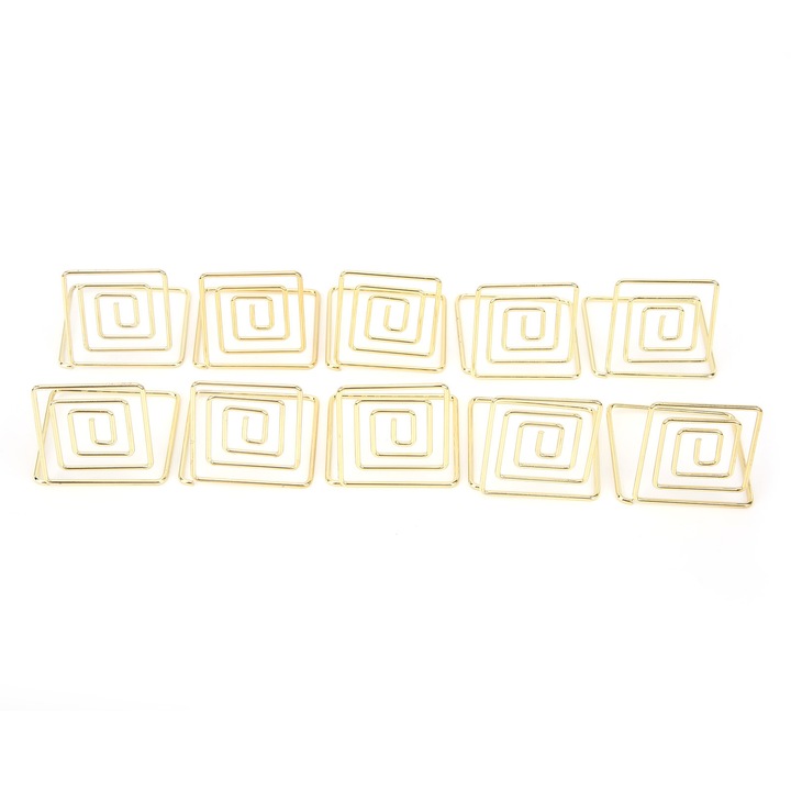 Поставки за документи, 10 бр., метални, за визитки, многоцветни