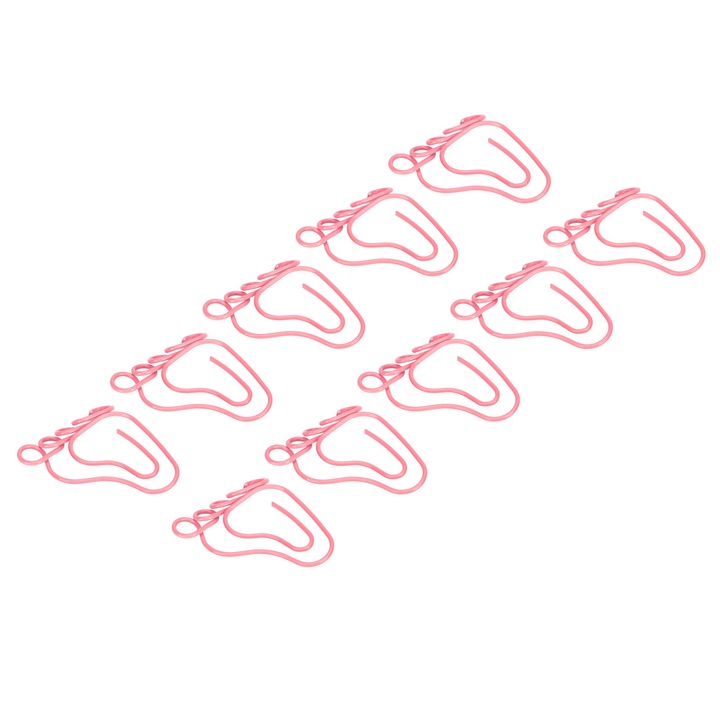 Комплект от 50 розови кламери, неплъзгащи се, за офиса