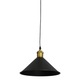 Corp de iluminat E27 tip pendul corp metalic conic cu Ø 16 cm, bec neinclus, negru, AVI-4809