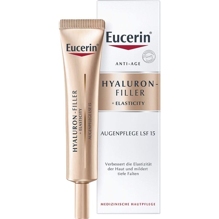 Околоочен крем - Eucerin Anti-Age Hyaluron-Filler + Elasticity - Околоочен крем, 15 мл