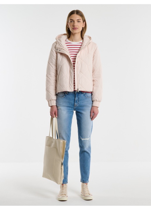 Geaca matlasata Perry cu gluga, Roz