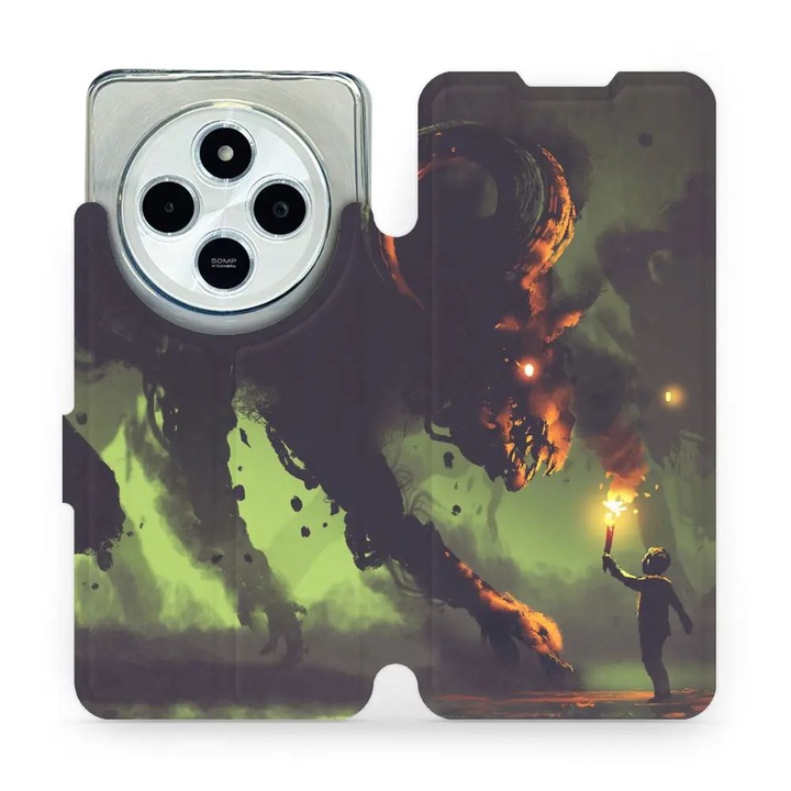 Mobiwear flip tok Xiaomi Redmi 14C / Poco C75 telefonokhoz, sokszínű kivitel, ellenáll az ütéseknek és a karcolásoknak