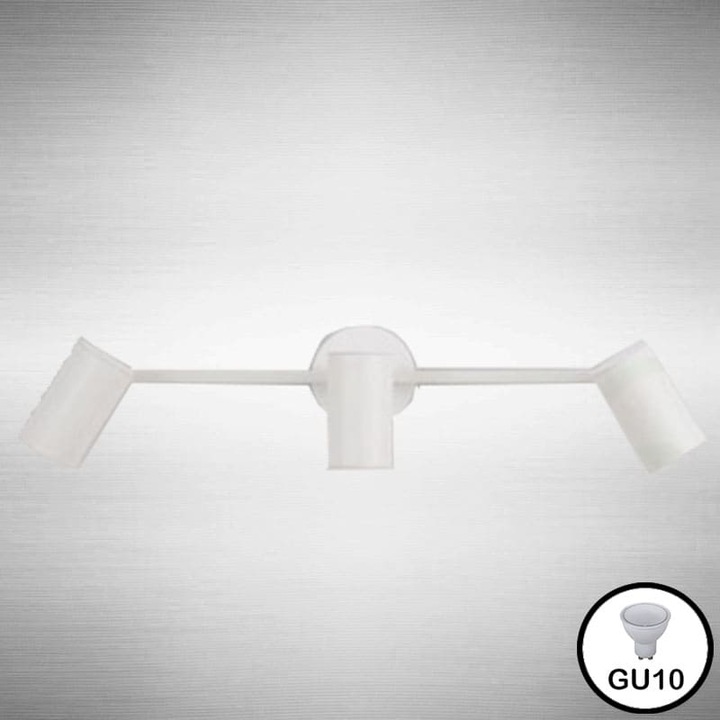 Lustra SUEVA®, Spot LED 45cm Alb Gu10, 3x10w(maxim), de Perete si Tavan, 220 V