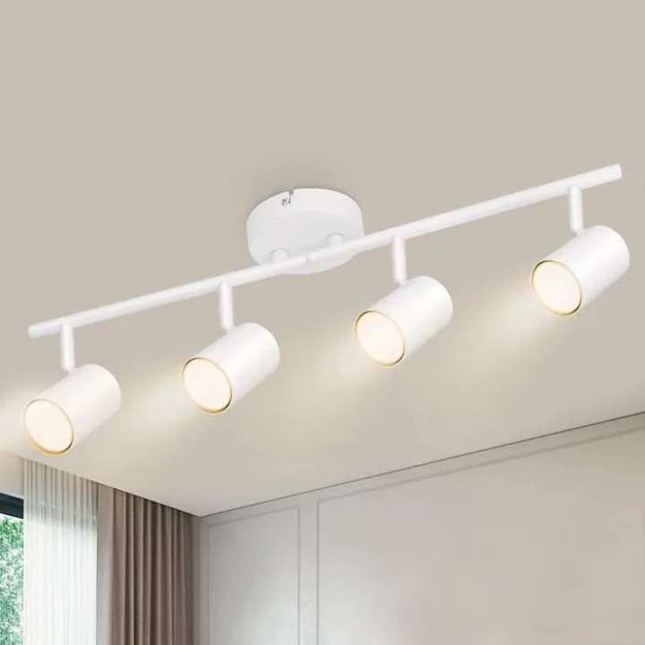 Lustra SUEVA®, Spot LED 58cm Alb Gu10, 4x10w(maxim), de Perete si Tavan, 220 V