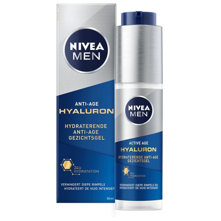 Nivea Arckrém férfiaknak Soin De Jour Hydrating Active Age, 50 ml - Anti-Age hidratáló krém - Arcápolás férfiaknak - Aktív kor