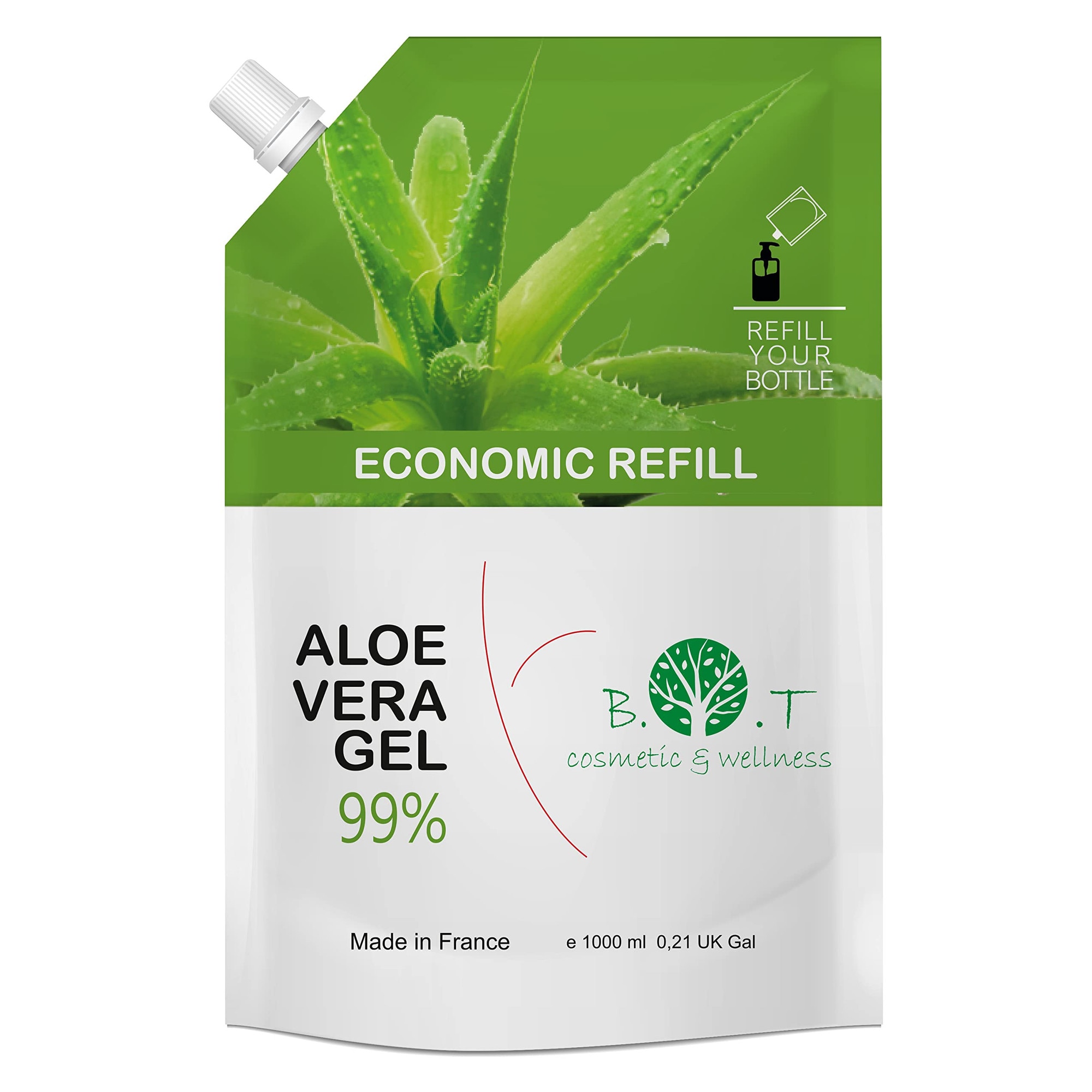 Aloe Vera Gel 100% Pure Directly from Lanzarote Spain Hidratl krm arcra  test pattansos szraz brre legs utn hajzsel borotvlkozs utn frfi  1000 ml - eMAG.hu