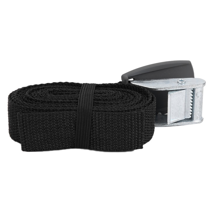 Curea de legat 3m, poliester, prindere metalica, neagra