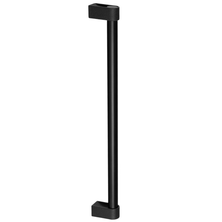 Maner pentru mobila Casey Big, finisaj negru lava texturat / negru mat, L:448 mm