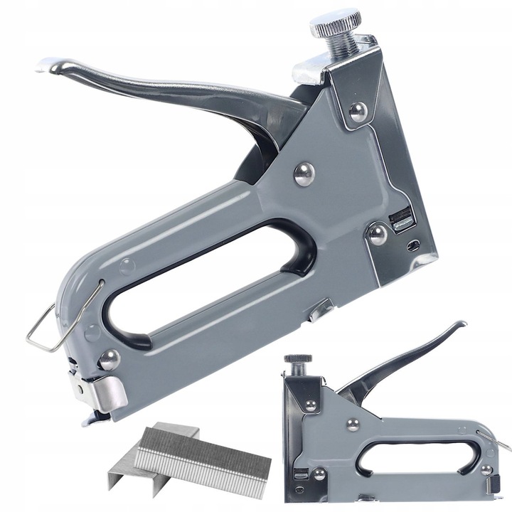 Capsator tapiterie, Taker, Manual, Agrafe 4-14 mm, Reglare a fortei, Blocare a manerului, Constructie metalica, Set 1000 de agrafe