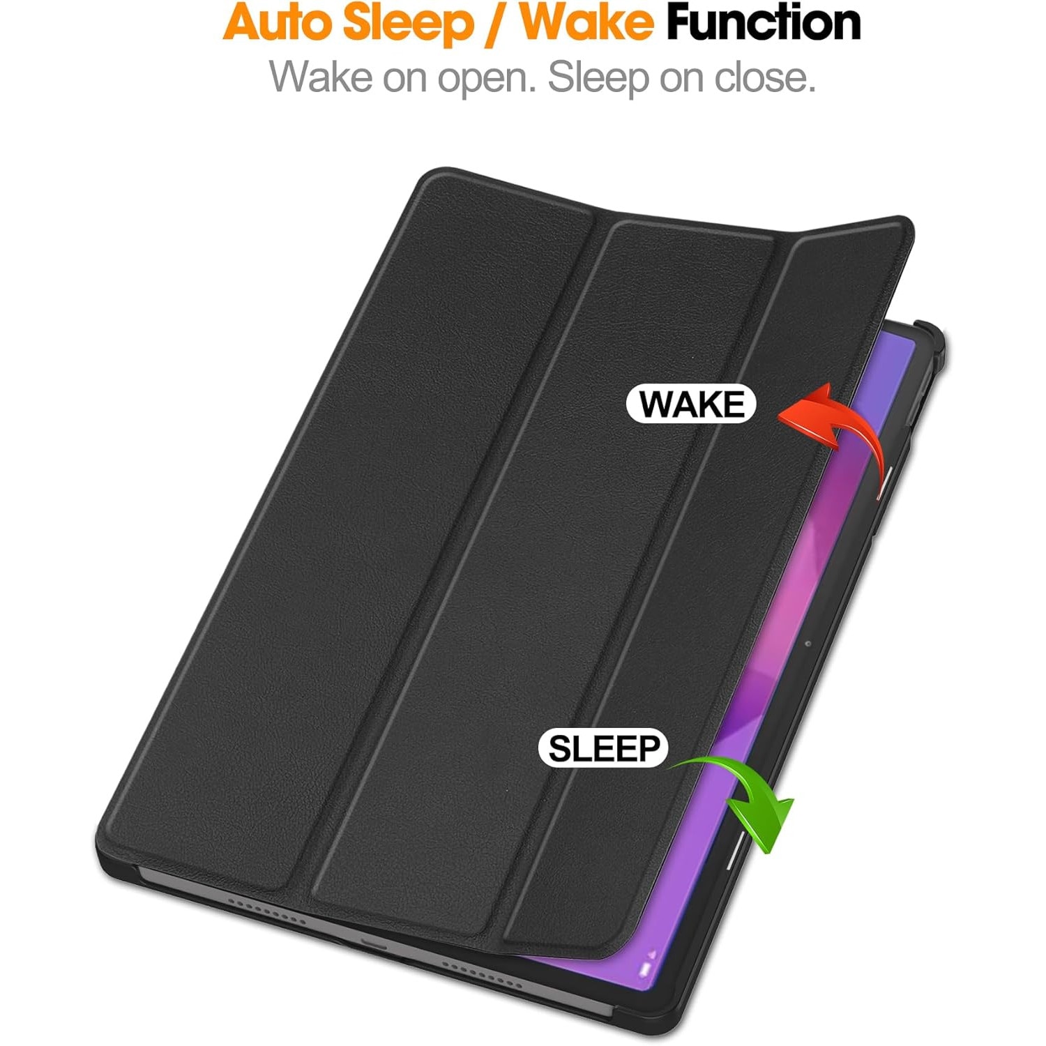 Husa pentru Lenovo Idea Tab Pro / Pro Paper 12.7 tip stand functie sleep/wake-up protectie 360 - Negru