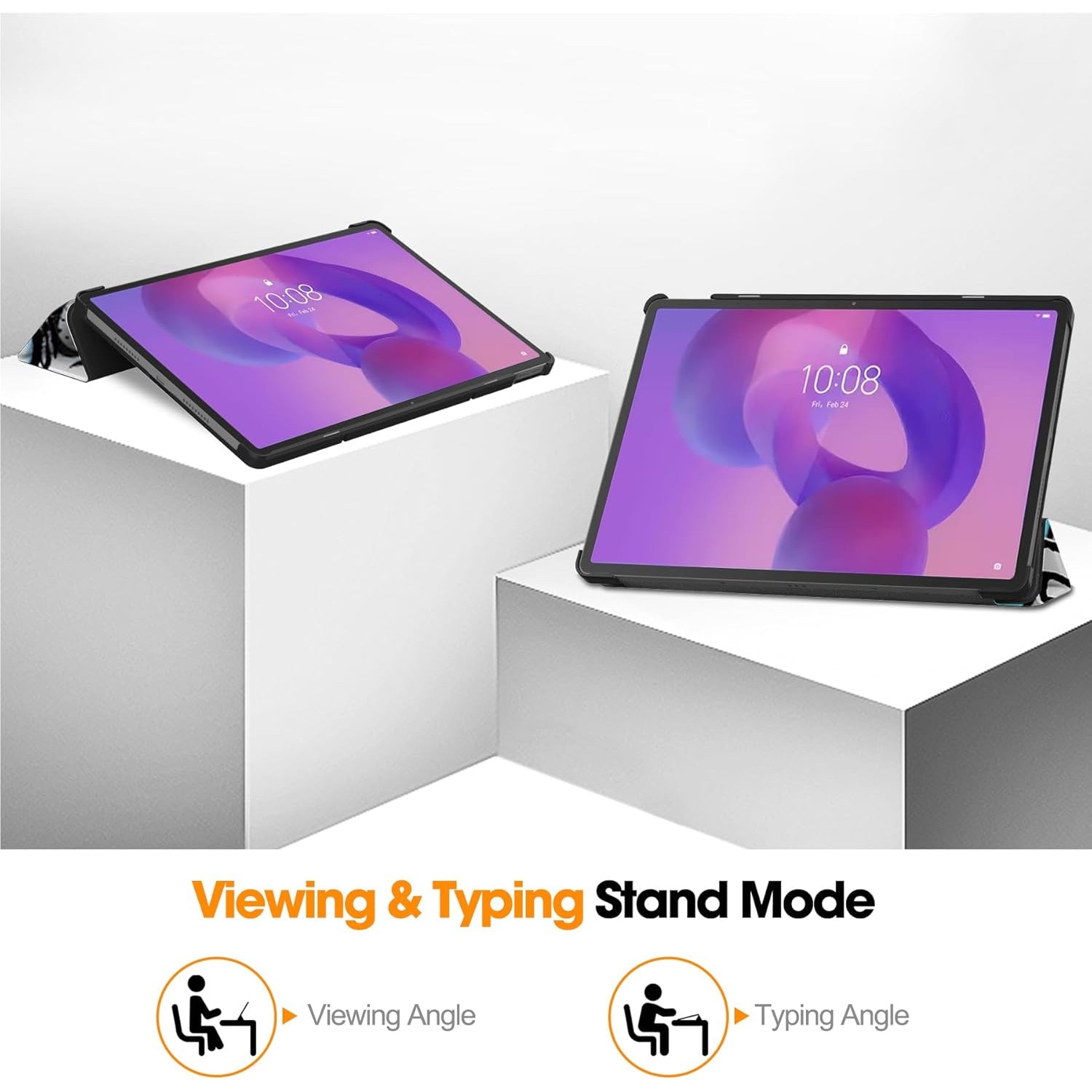 Husa pentru Lenovo Idea Tab Pro / Pro Paper 12.7 tip stand functie sleep/wake-up protectie 360 - Graffiti