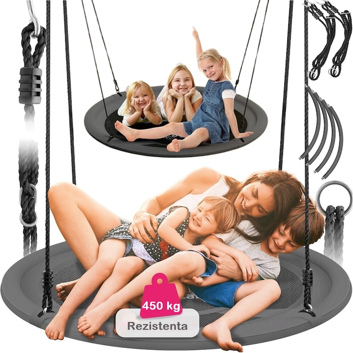 KangoKiddo™ Play Nest hinta gyerekeknek és felnőtteknek 120 cm, teherbírás 450 kg, állítható magasság 90-180 cm, vízálló Oxford 900D texteline anyag, puha párnázott él, 360°-os forgás, acél váz, beltéri/kültéri