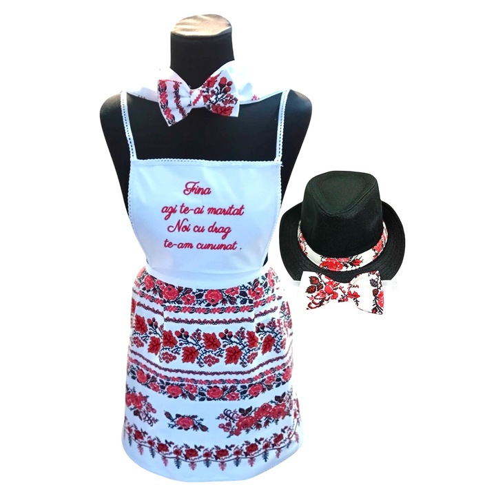 Set sort dezgatit mireasa si mire, 4 piese