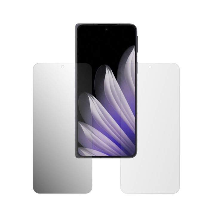 Комплект от 2x iSkinz Matte външен протектор за екран за Oppo Find N5 - пълен изрез, невидим Skinz матов, против пръстови отпечатъци, антирефлексен, самозалепващ се и гъвкав силикон