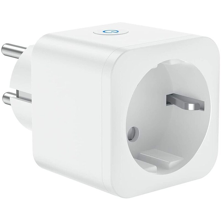 Priza inteligenta WiFi 16A 3680W, control vocal de la distanta, temporizator, potrivita pentru electrocasnice 2.4GHz, 1 bucata