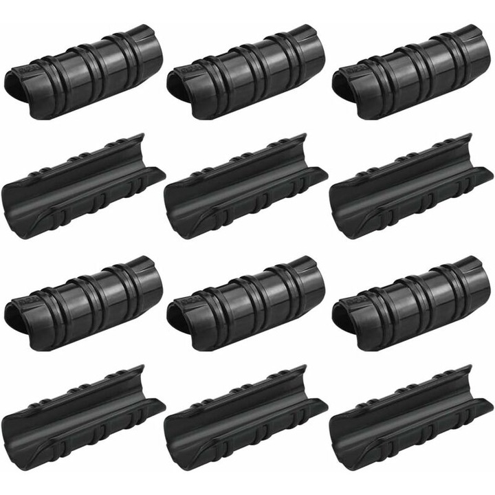 100 buc cleme pentru sera, 25 mm, rezistente la temperaturi ridicate, cleme pentru sera de gradina, durabile, usor de utilizat, pentru fixarea prelatelor, bannerelor, furtunurilor si foliilor de gradina pentru sera - negru