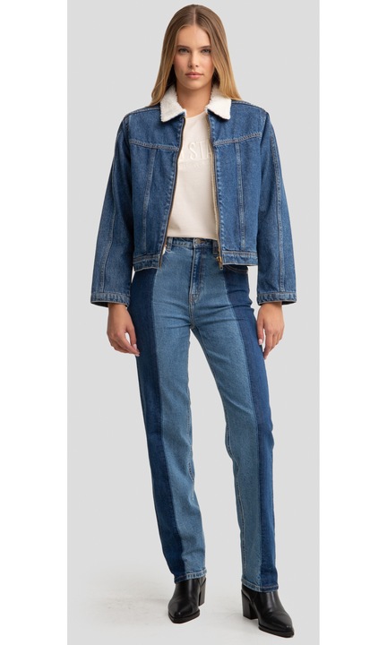 Jacheta din denim Freya 768, Albastru