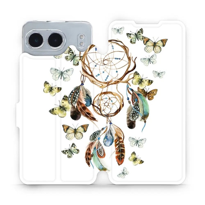 Mobiwear флип капак за OnePlus Nord 4 5G, дизайн с животни, многоцветен, от екологична кожа