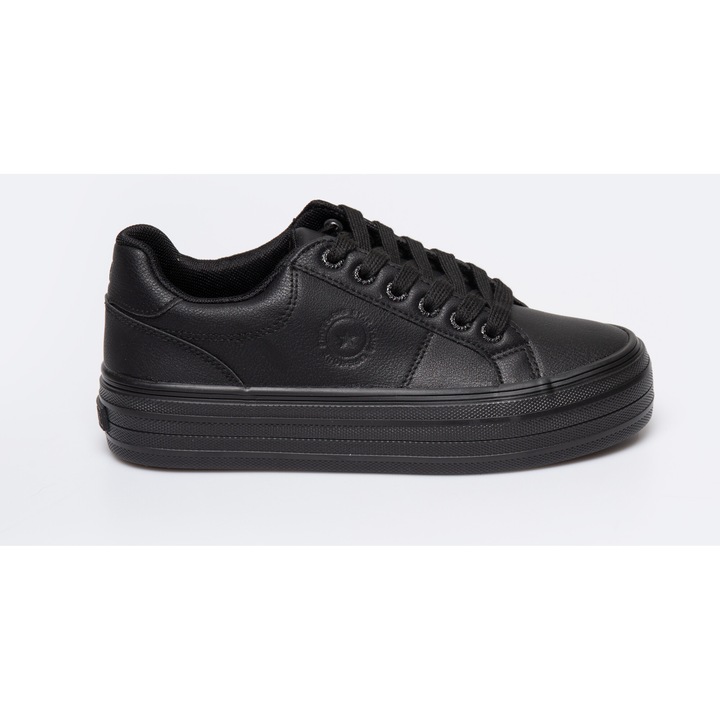 Pantofi sport flatform din piele ecologica