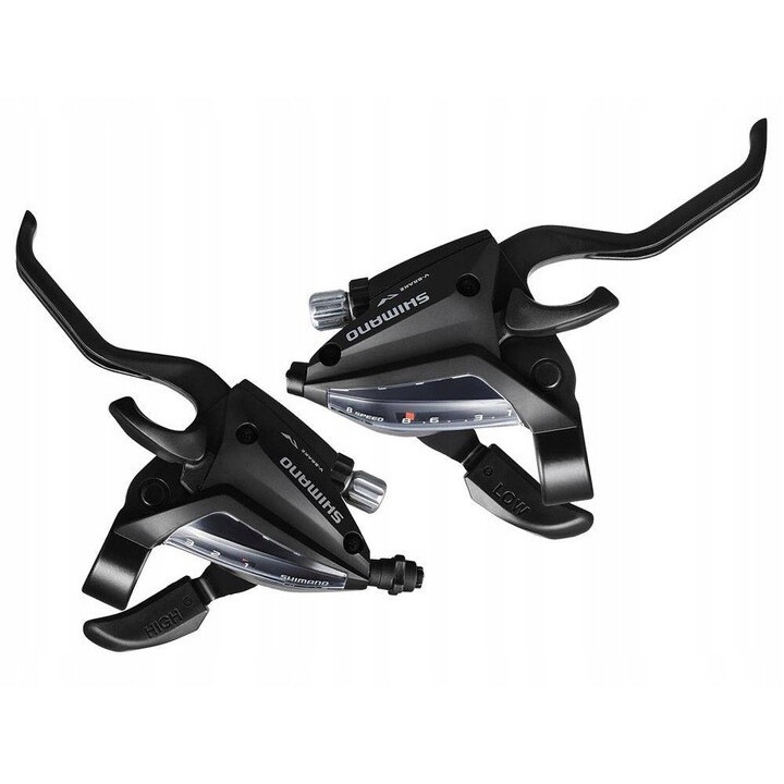 Shimano kerékpár váltókar szett, első/hátsó, 3x8, fekete