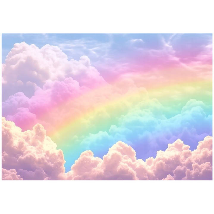 Fototapet Copii, Curcubeu, Norii, 350x250cm, Modern, Vlies Tapet, 15529VX7
