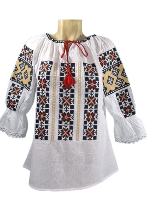 Ie Dama, Bumbac, Model Traditional, Maneca 3/4, Multicolor