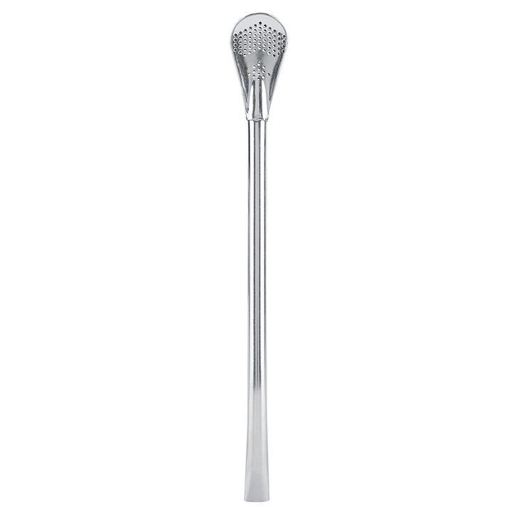 HERUSI rozsdamentes acél szívószál és koktélkanál, tartós, 21cm