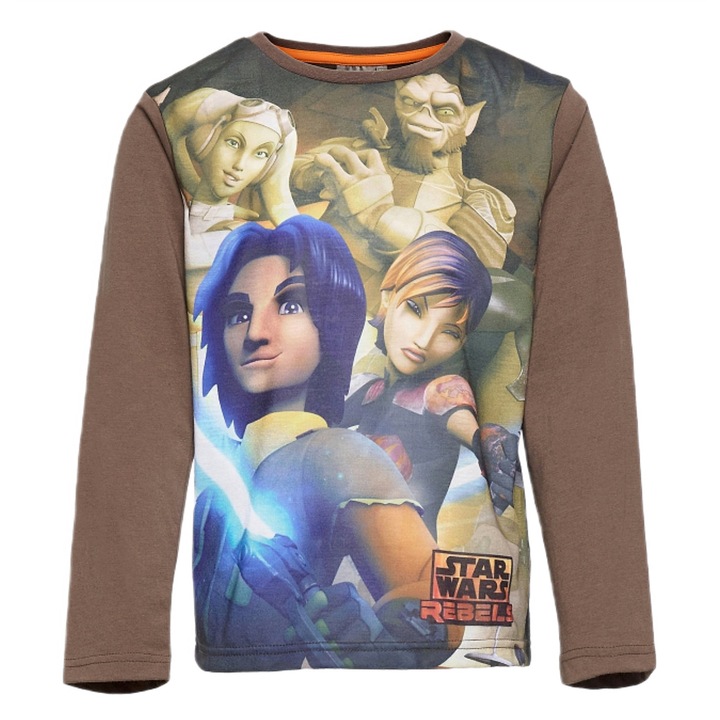 Bluza copii, Disney Star Wars, Bumbac/Poliester, Maro, 104cm