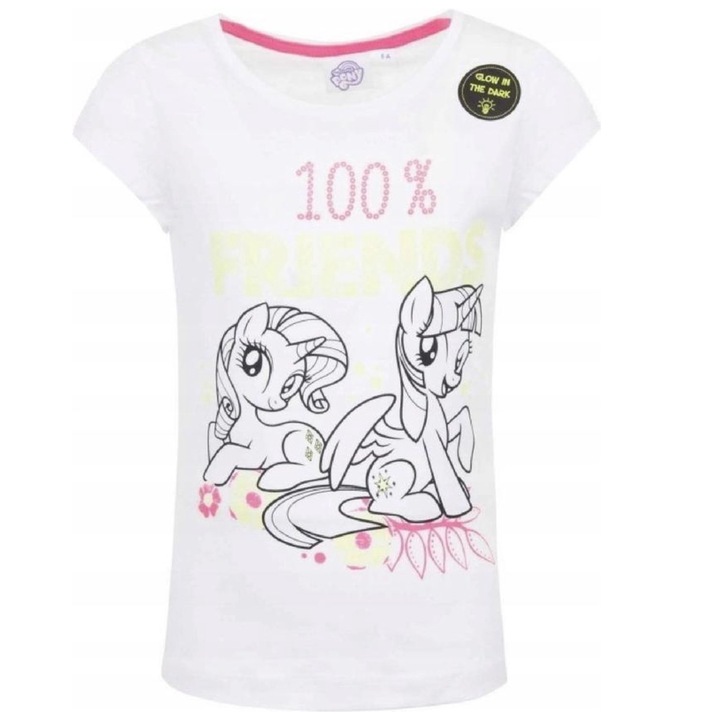 Gyerek póló, My Little Pony, fehér, pamut, 98 cm