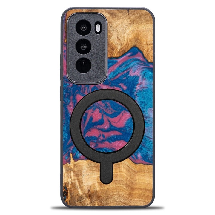 Husa Bewood Unique pentru Oppo Reno12 Pro, Neons Vegas Magnet