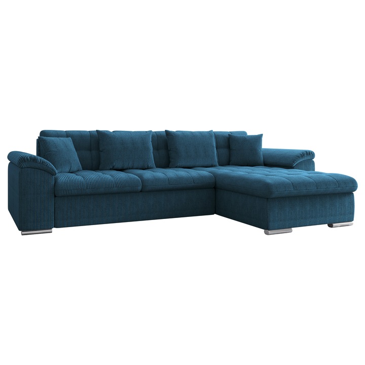 Coltar rabatabil Dino Reiat Dreapta, MIRJAN 24, bleumarin, 160x280x76 cm