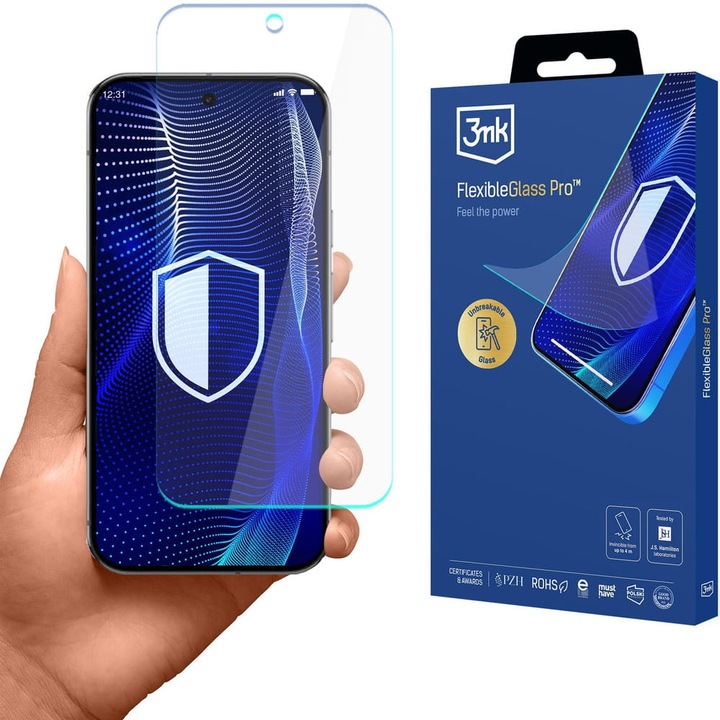 Sticla 3mk FlexibleGlass Pro pentru Google Pixel 9 Pro XL, transparenta