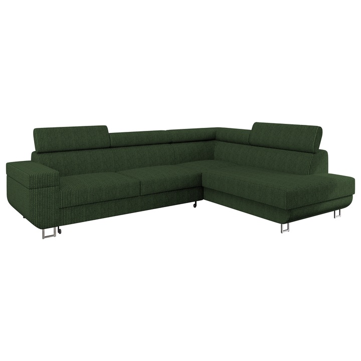 Coltar rabatabil Antrodem Reiat Dreapta, MIRJAN 24, verde, 188x253x71 cm